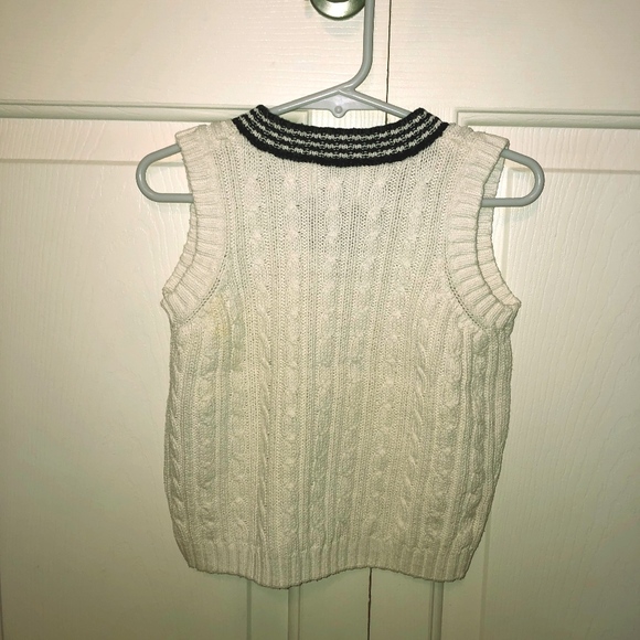 White Vest with blue detail at collar line. - Picture 3 of 6